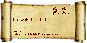 Hajduk Kirill névjegykártya